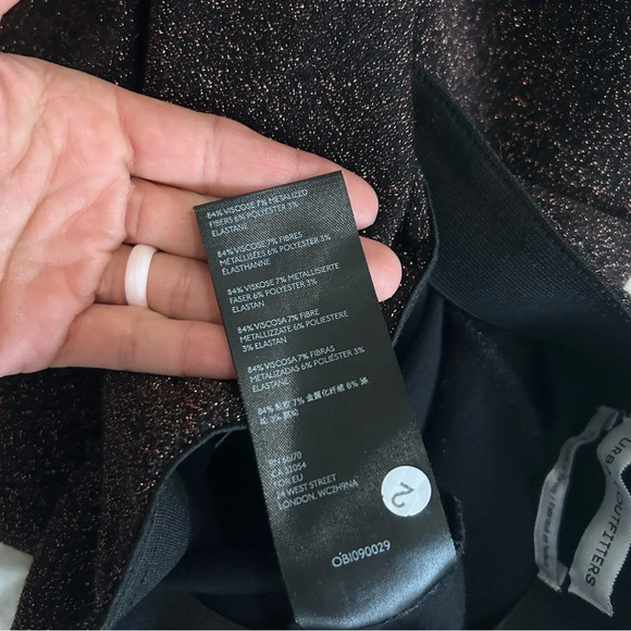 Urban Outfitters Pull On High Rise Flare Brown Glitter Pants Size Small - Picture 6 of 6